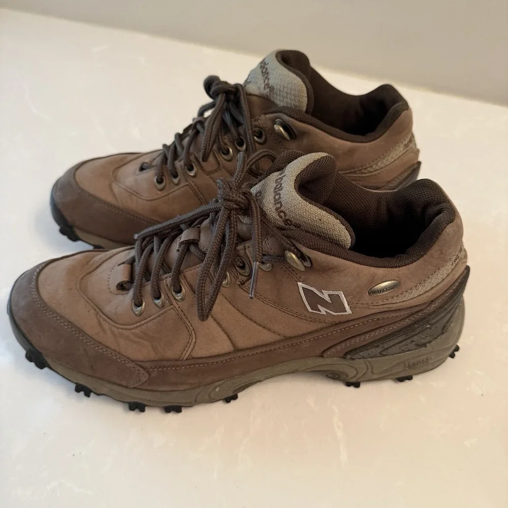 New Balance 974 Hiking Shoes Mens Size 13 Brown Leather MW974BR Waterproof